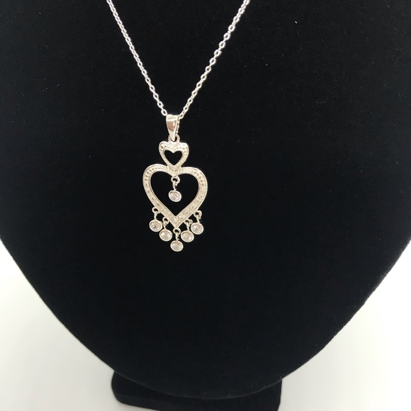 CZ Heart Necklace - Picture 3 of 5